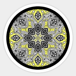 Boho Sunshine Medallion Pattern Sticker